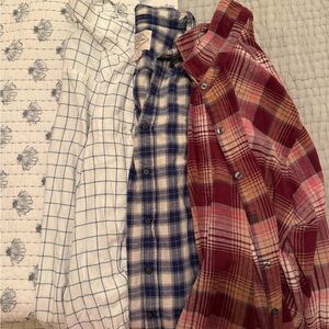 Plaid Flannel Button Down Shirt Bundle